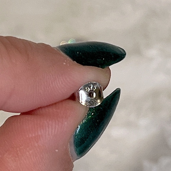 Sparkly Earrings • Garnet • Cubic Zirconia - Picture 5 of 6